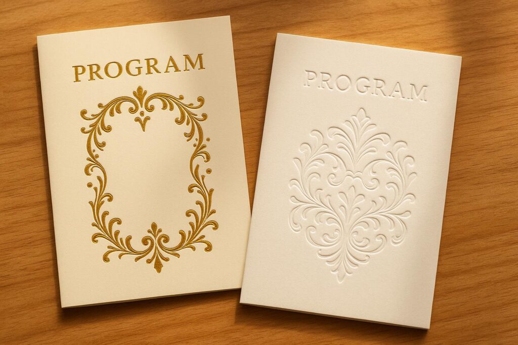 Foil vs. Embossed Event Programs