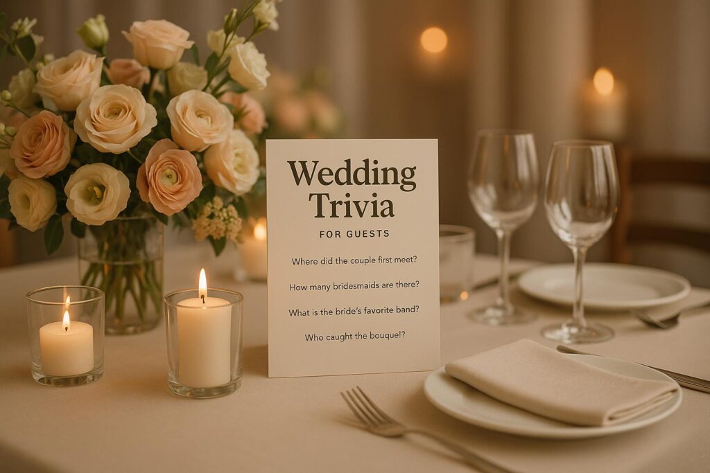 10 Wedding Trivia Ideas for Guests