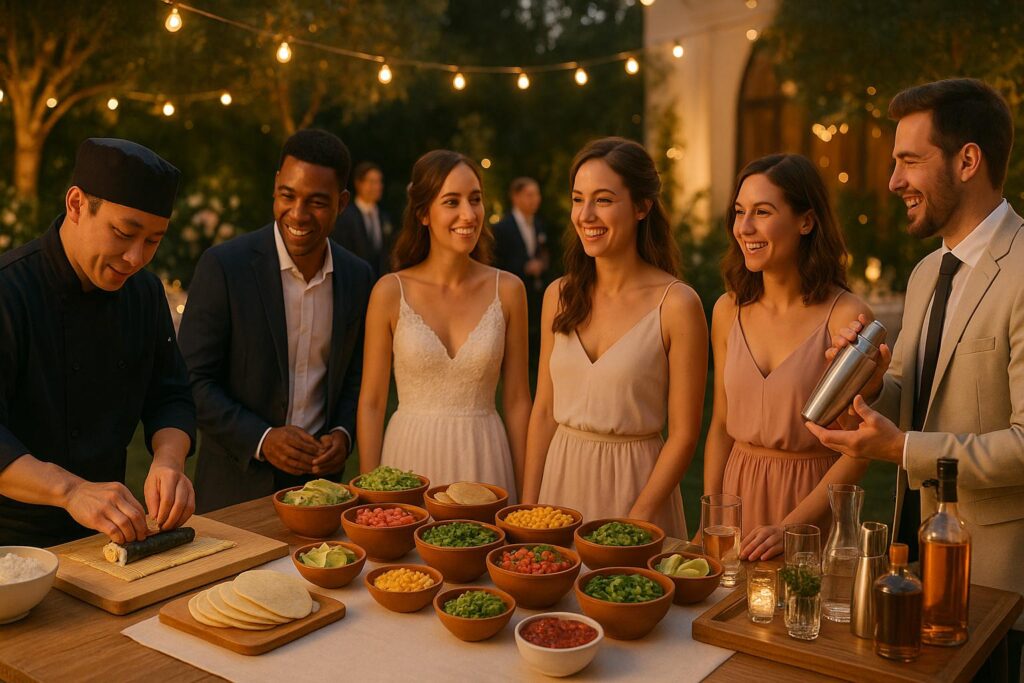 Interactive Food Trends for Weddings 2025